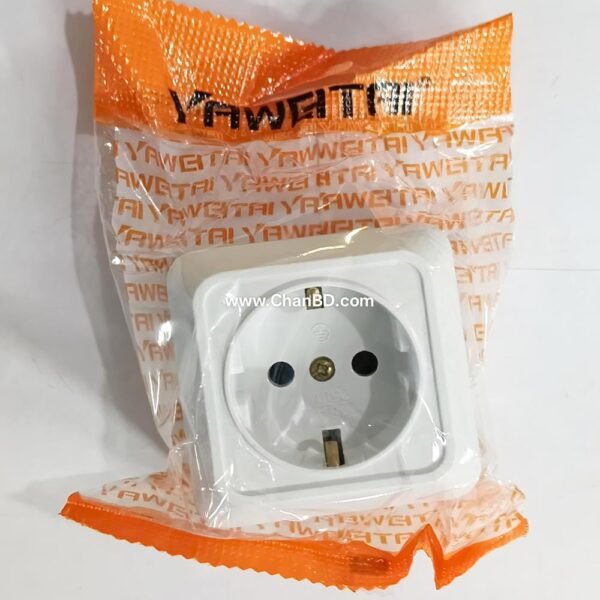 SINGLE WHITE SOCKET 2PIN+G