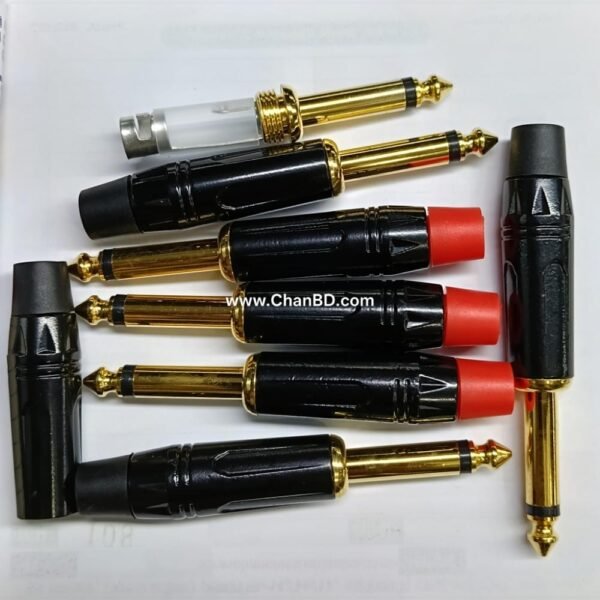 BLACK MONO 6.3mm  TS GOLD PLATED