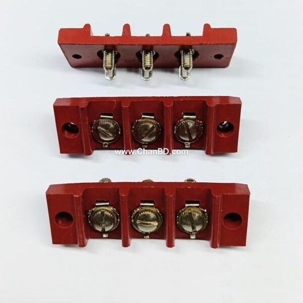 3pin SCREW TAG RED 5mm BRASS 65393214