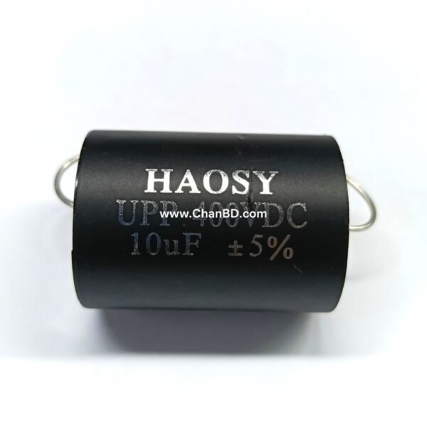 400V10uf Non Polar HAOSY 35*27 Black+White  Code: 78412020