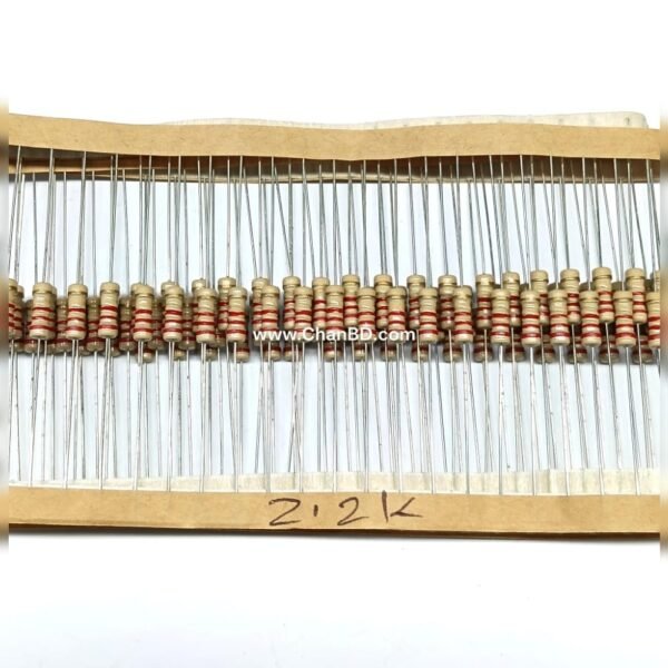 A 1/2W 2.2kΩ resistor (or 2k2) is a fixed passive component that provides 2,200 ohms of resistance and safely dissipates up to 0.5 watts of power. It is commonly used in general-purpose electronic circuits for current limiting, voltage division, and biasing. A 1/2W 2.2kΩ resistor (or 2k2) is a fixed passive component that provides 2,200 ohms of resistance and safely dissipates up to 0.5 watts of power. It is commonly used in general-purpose electronic circuits for current limiting, voltage division, and biasing.