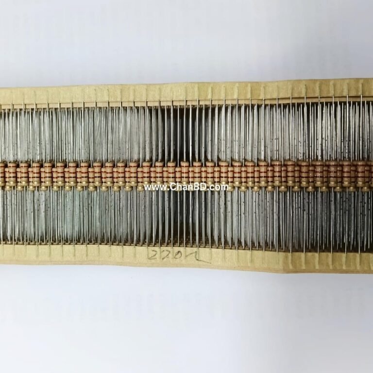 A 1/2W 220-ohm metal oxide film resistor is a highly stable, flameproof electronic component. It limits electrical current and is ideal for circuits that experience high temperatures. It is commonly used in power supplies, LED drivers, and breadboard projects.