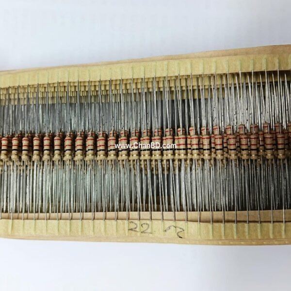 A 1/2 W 22 Ω metal oxide film resistor is a fixed axial-leaded component designed for high-temperature stability, flame resistance, and low-noise. It typically features a ceramic core coated with a superheated metal oxide layer (like tin oxide and antimony oxide).
