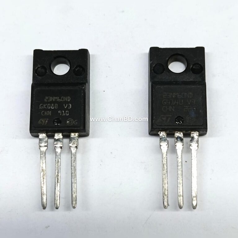 The 23N60 is a high-voltage N-channel power MOSFET typically rated for 600V drain-source voltage and continuous drain currents around 19A to 23A, packaged in a sturdy TO-220 or TO-247 format. It is widely used in high-efficiency power conversion applications.