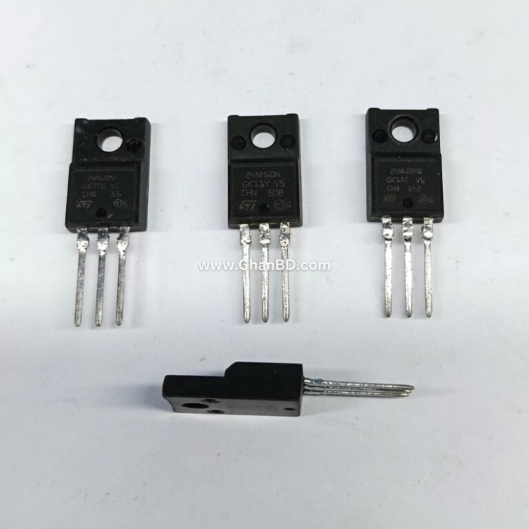 The STMicroelectronics 24NM60N is an N-channel power MOSFET built with MDmesh II technology, featuring a 600V drain-source voltage rating, a 17A continuous drain current, and a low on-resistance of about 0.168 ohms.