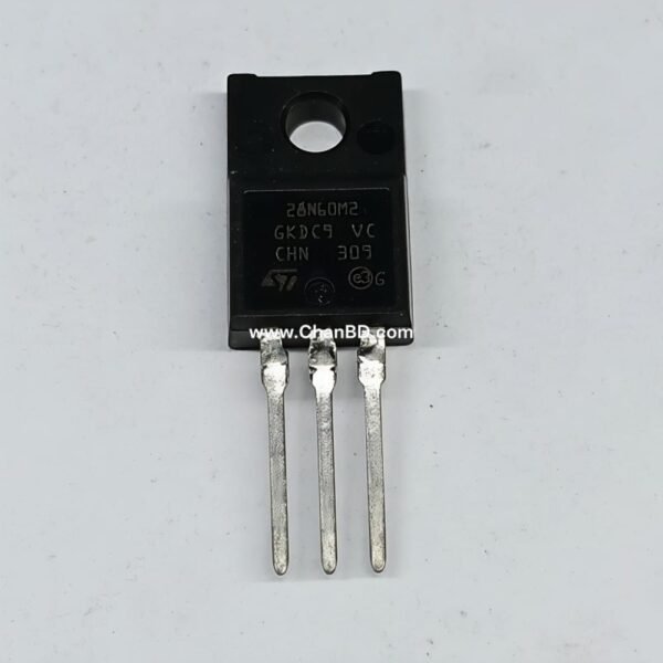 The marking code 28N60M2 refers to an N-channel high-voltage power MOSFET from the MDmesh M2 series by STMicroelectronics,