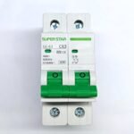 A double circuit breaker (often called a double pole circuit breaker) is an electrical safety device used for 240V appliances. It connects to two hot wires and cuts power to both simultaneously if an overload or short circuit occurs. This ensures complete circuit