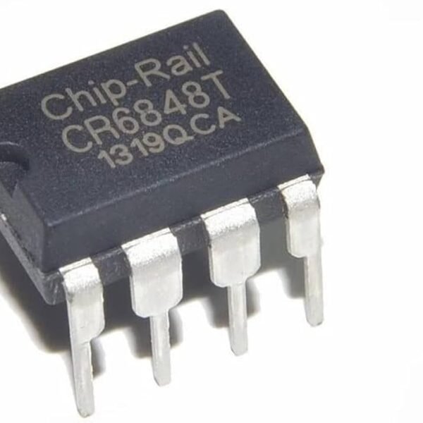The CR6848T (by Chip-Rail) is a highly integrated, low-cost current-mode PWM controller chip designed for offline AC-DC flyback converters, commonly used in under-60W power supplies, battery chargers, and AC/DC adapters.