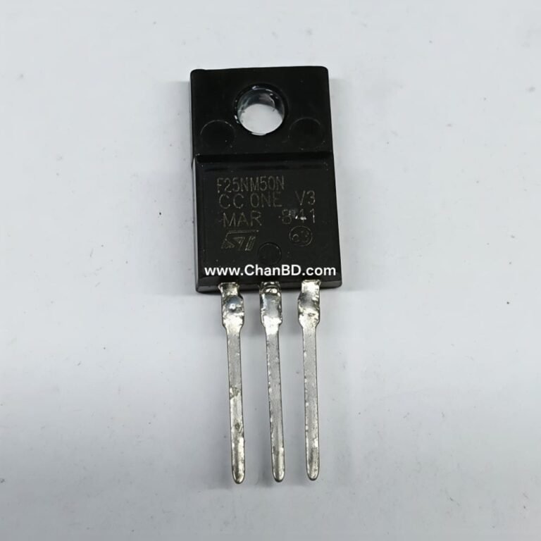 The F25NM50N (commonly part of the STx25NM50N / STF25NM50N family by STMicroelectronics) is an N-channel power MOSFET built using second-generation MDmesh technology, featuring a 500V drain-source breakdown voltage, a 22A continuous drain current, and a low on-resistance of approximately 0.11 ohms.