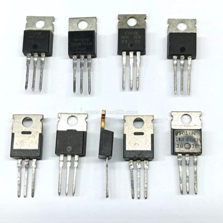 The IRF1010E is an N-Channel power MOSFET in a TO-220 package, notable for handling up to 60V and 84A of continuous drain current. It features an ultra-low on-resistance of just 12mR, making it highly efficient for high-current, low-loss switching and motor controls.