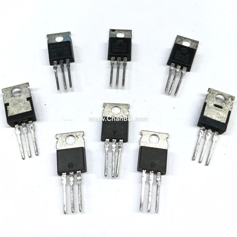 The IRF830 is a popular, high-voltage, N-channel power MOSFET widely used in switching voltage regulators, DC-DC converters, and motor control circuits. It features a maximum drain-to-source voltage of 500 V, a continuous drain current of 4.5 A, and an on-state resistance of 1.5 Ω.