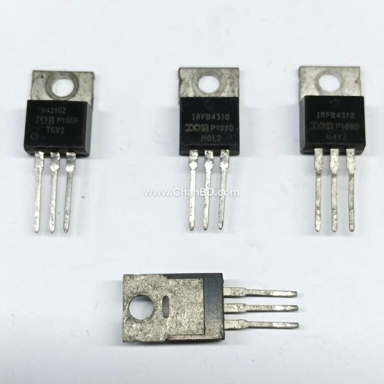 The IRFB4310 is a rugged, 100V N-channel HEXFET power MOSFET. Featuring ultra-low on-resistance of 5.6 mΩ and high continuous drain current (up to 130A), it is ideal for high-efficiency switching, motor drives, and uninterruptible power supplies (UPS).