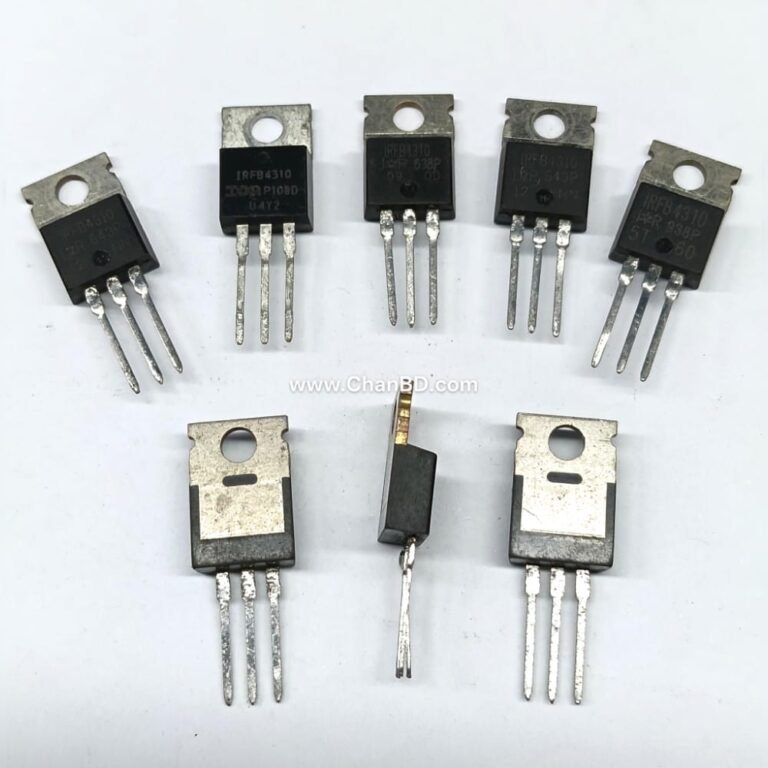 The IRFB4310 is a rugged, 100V N-channel HEXFET power MOSFET. Featuring ultra-low on-resistance of 5.6 mΩ and high continuous drain current (up to 130A), it is ideal for high-efficiency switching, motor drives, and uninterruptible power supplies (UPS).