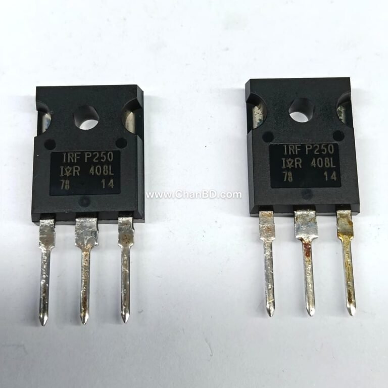 The IRFP250 Power MOSFET is a 200V, 30A N-channel power transistor packaged in a TO-247 case, featuring a low on-resistance of 0.085 ohms and fast switching speeds. Review the complete IRFP250 Datasheet on Vishay for technical schematics.