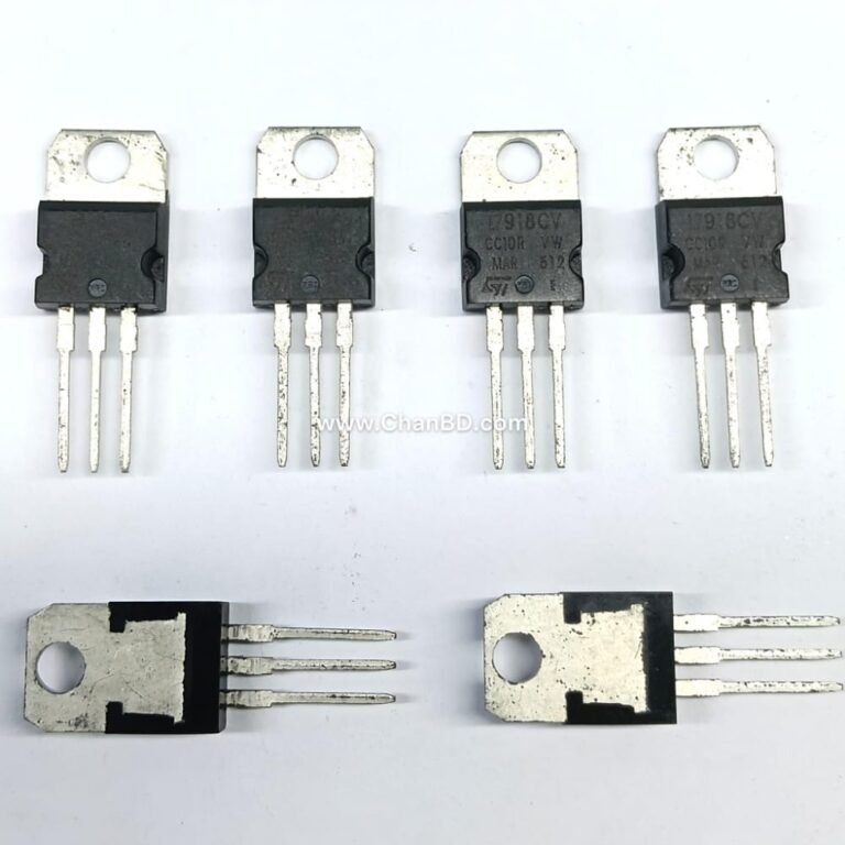 The L7918CV is a fixed -18V, 1.5A linear voltage regulator in a TO-220 package. It features internal short-circuit and thermal overload protection, making it ideal for on-card regulation and split power supplies. Access the full manufacturer specifications via the STMicroelectronics L7918CV Datasheet.