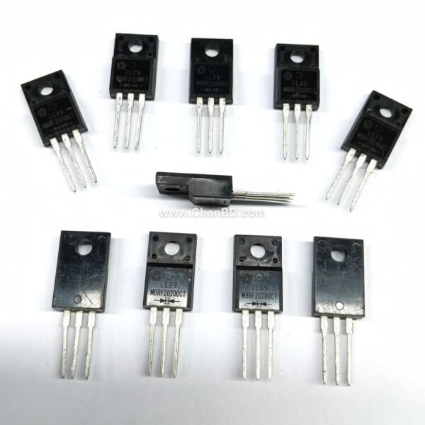 The MBR20200CT is a 20A, 200V dual Schottky barrier rectifier widely used in high-frequency switching power supplies, power management systems, and re-circulating or polarity protection circuits. It features a low forward voltage drop, fast switching speeds, and high surge capability.