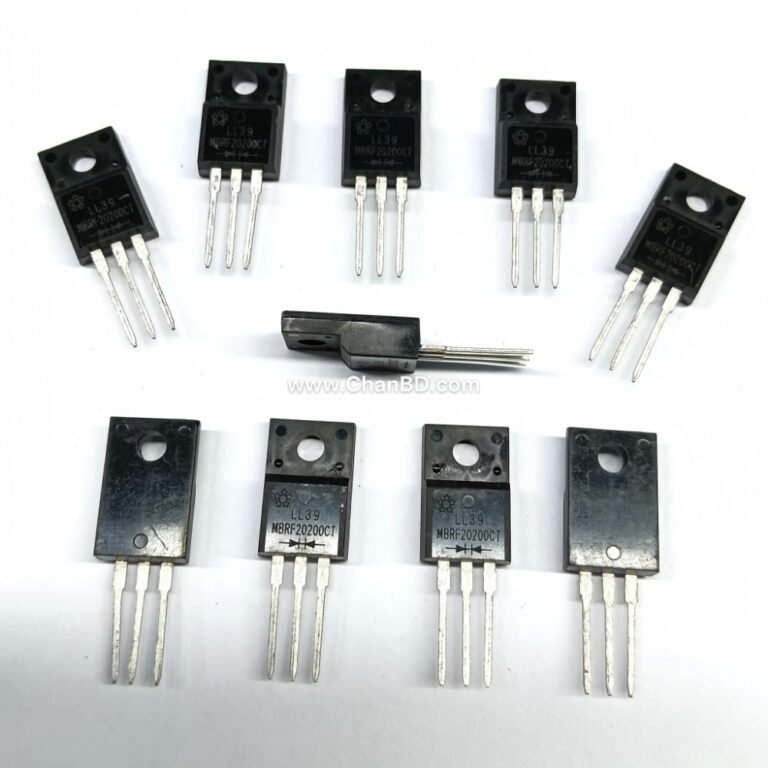 The MBR20200CT is a 20A, 200V dual Schottky barrier rectifier widely used in high-frequency switching power supplies, power management systems, and re-circulating or polarity protection circuits. It features a low forward voltage drop, fast switching speeds, and high surge capability.