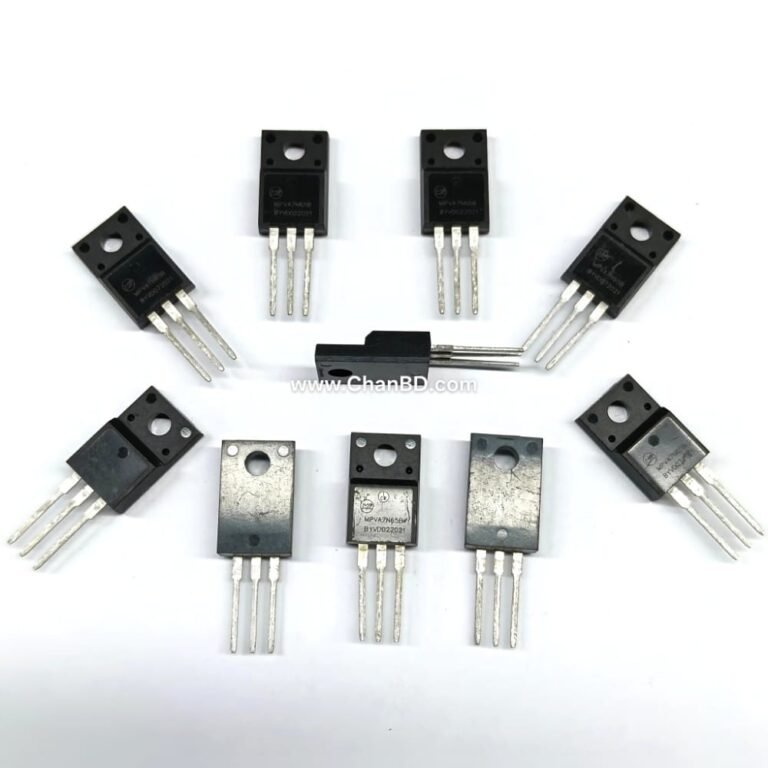 The 7N65 is a high-voltage N-channel power MOSFET widely used in AC/DC converters, LED drivers, and SMPS (Switched-Mode Power Supplies). It features a continuous drain current of 7A and a drain-source voltage of 650V. Its key benefits include low on-state resistance (typically 1.2Ω) and fast switching capabilities.