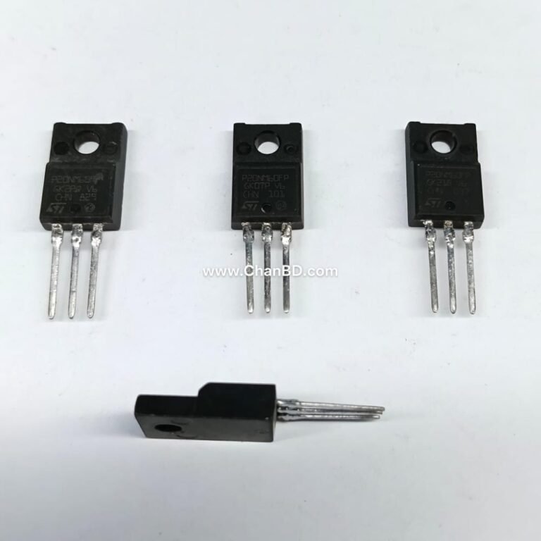 The P20NM60FP (often labeled as P20NM60FB or STP20NM60FP) is an N-channel power MOSFET built using MDmesh technology, featuring a P20NM60FP reference for 600V voltage handling, 20A current capacity, and low on-resistance.
