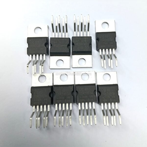 The TDA2003 is a popular, monolithic Class-AB audio power amplifier. Famous for its use in car radios and DIY electronics, it provides up to 10W of continuous audio output. It requires very few external components, is highly cost-effective, and is breadboard-friendly.