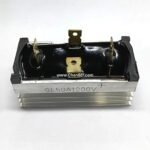 The QL50A 1200V is a single-phase diode bridge rectifier designed to convert alternating current (AC) into direct current (DC). It handles an output direct current of up to 50A and a repetitive peak reverse voltage rating of 1200V, packaged in a metal aluminum case for thermal dissipation.