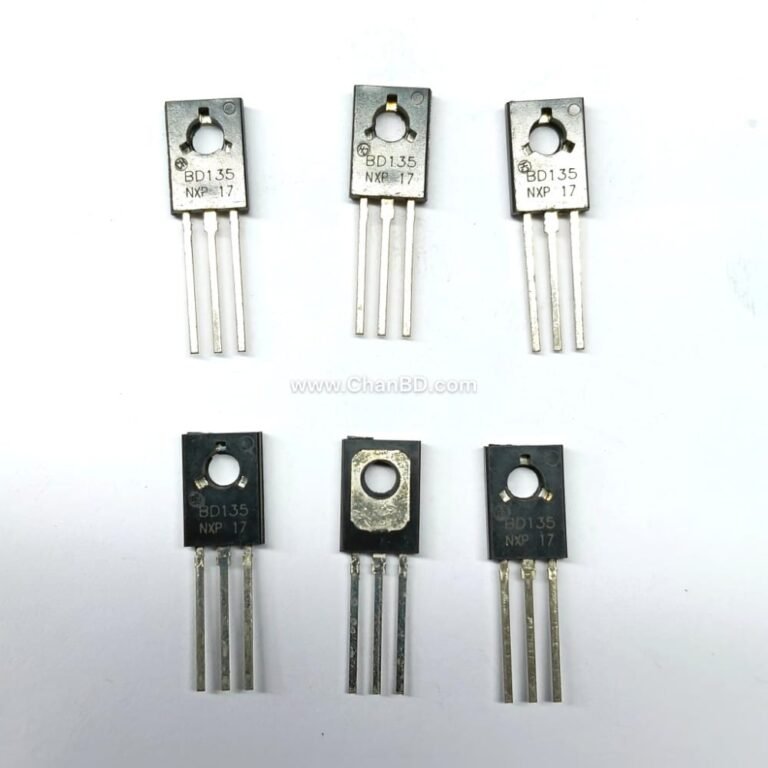 The BD135 is a medium-power silicon NPN transistor in a plastic TO-126 package, built for audio amplifiers, driver stages, and general switching. It handles a maximum collector current of 1.5A and voltages up to 45V, making it a popular component in electronics tinkering and repair across local and global markets.