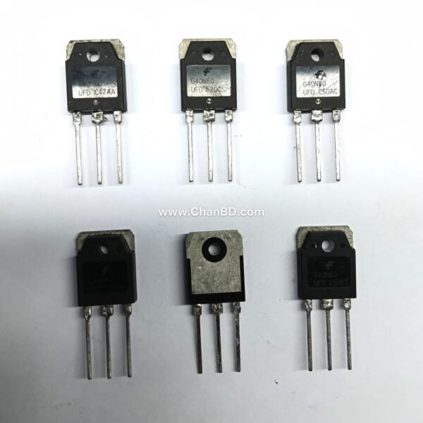 The FGH40N60/ G40N60UFD (often marked as SGH40N60UFD or FGH40N60UFD) is an ultra-fast, 600V N-channel Insulated Gate Bipolar Transistor (IGBT) integrated with an ultra-fast free-wheeling diode (FWD). It is designed to minimize conduction and switching losses in high-frequency power applications
