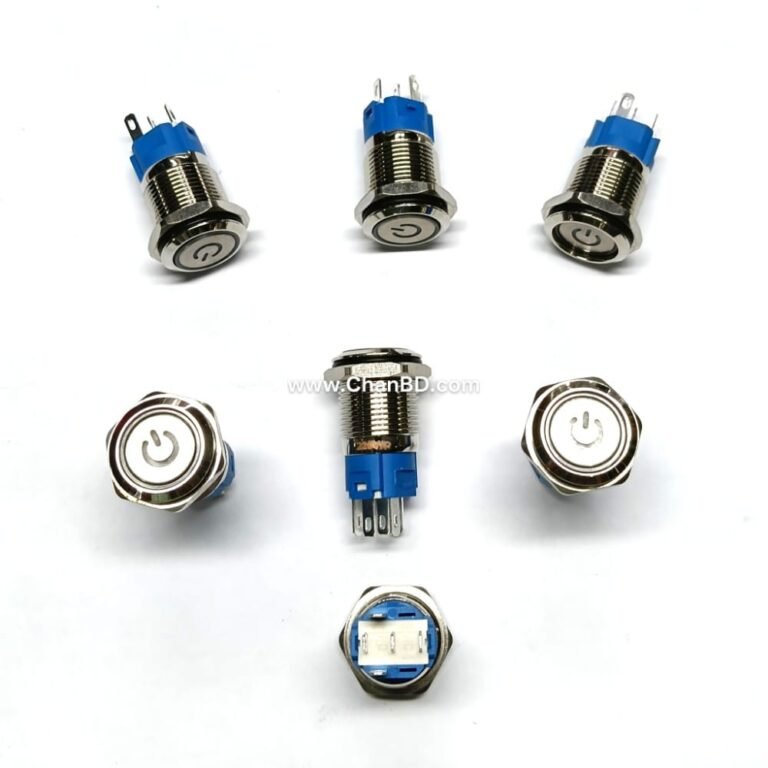 A steel or stainless steel switch (commonly known as a metal push button or industrial metal switch) is a tough, long-lasting control device. It features a strong metal body that resists water, dust, and hard knocks. People use these switches for machinery, cars, and custom electronics.