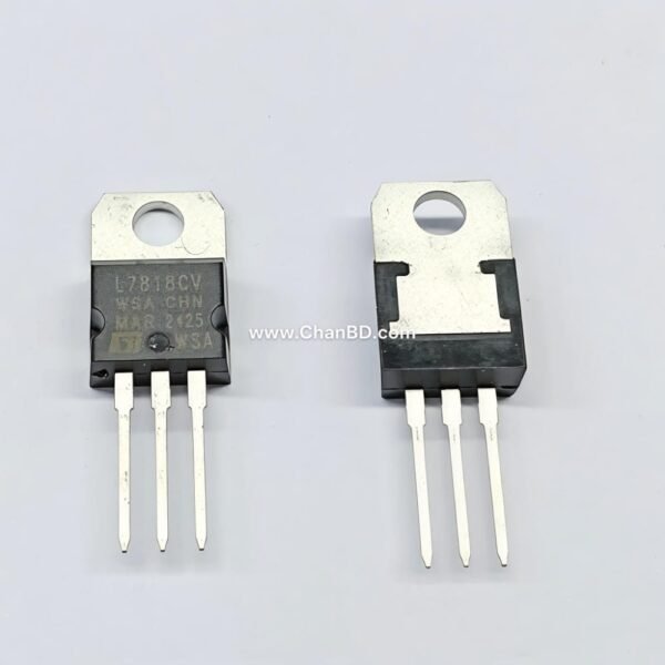 The L7818 is a three-terminal positive linear voltage regulator IC that steps down a DC input voltage (up to 35 V) into a stable, fixed +18 V output at currents up to 1.5 A.