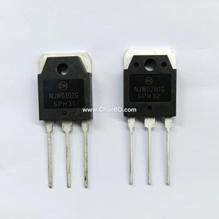 The NJW0281G (NPN) and NJW0302G (PNP) form a complementary high-power bipolar junction transistor (BJT) pair manufactured by onsemi. Encapsulated in a rugged TO-3P package, they are engineered specifically for high-fidelity (hi-fi) audio amplifier output stages, linear applications, and demanding home or professional audio systems.